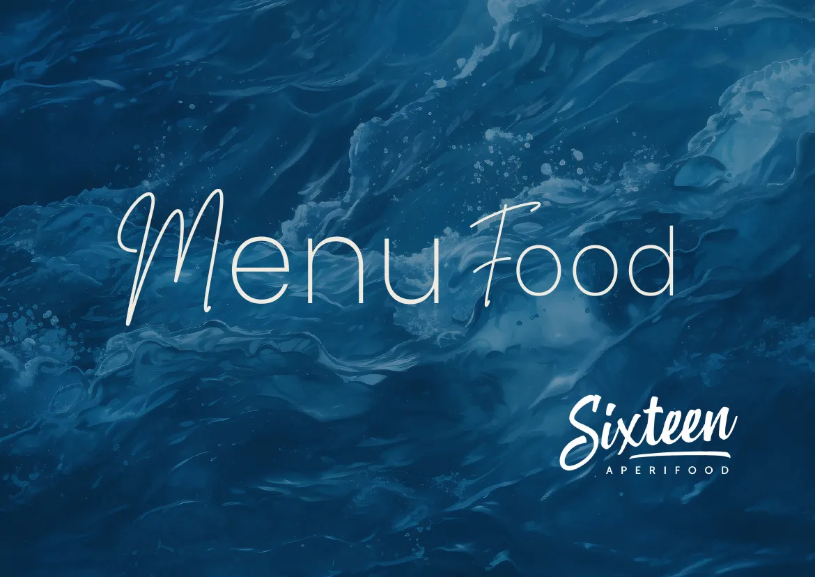 La copertina del menu del Sixteen